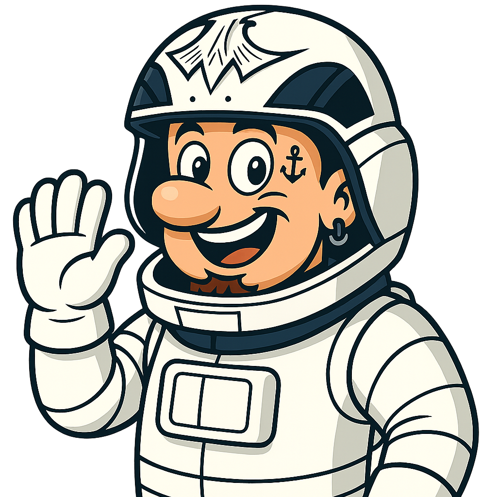 The original Perplex astronaut waving